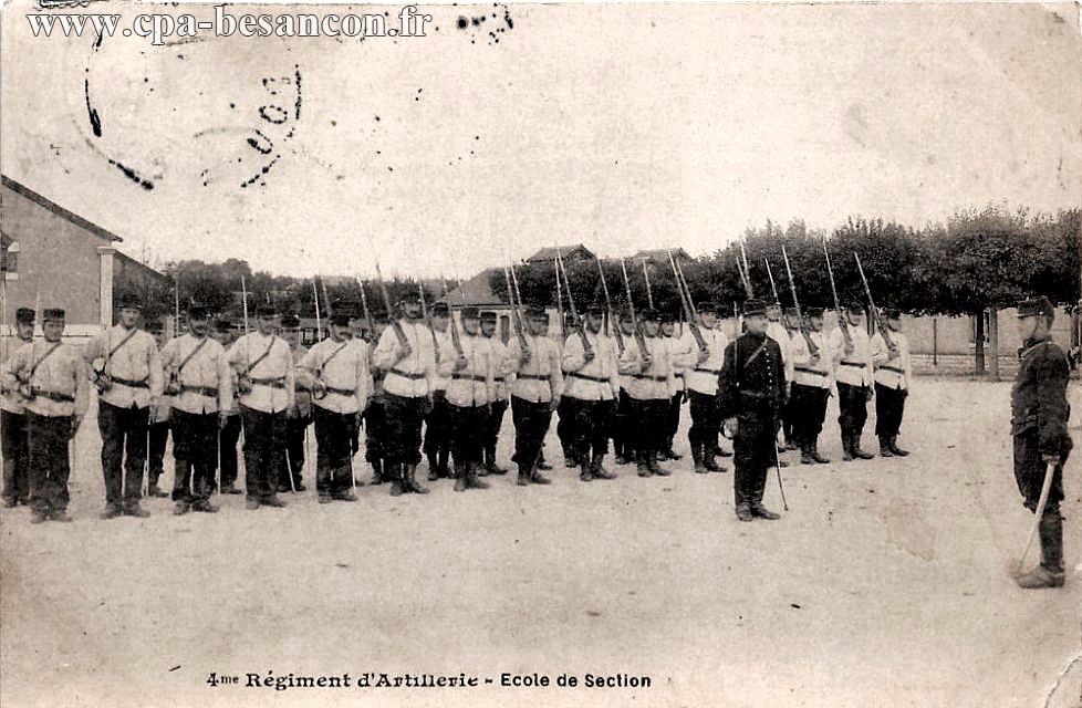 4me Régiment d'Artillerie - Ecole de Section